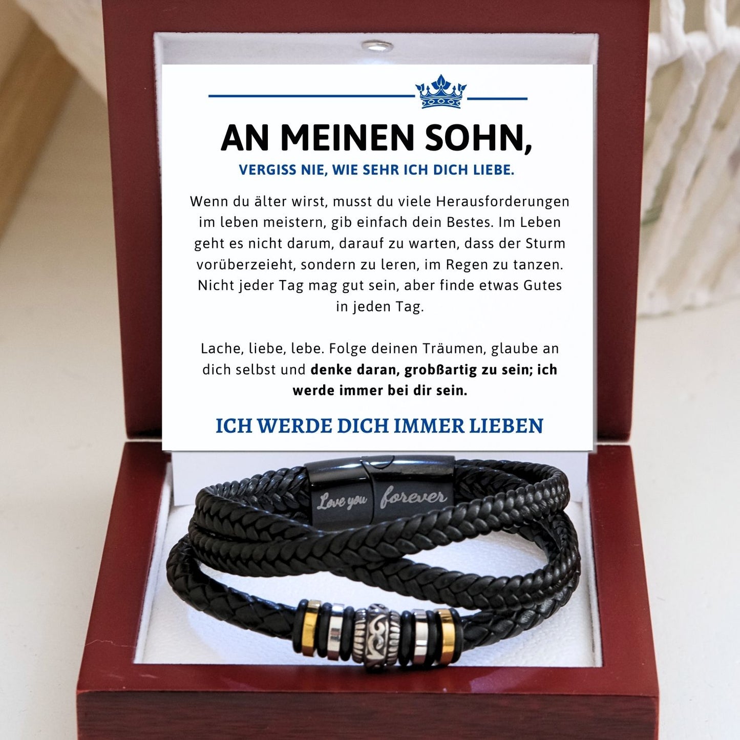Armband für Sohn- Ein bedeutungsvolles Geschenk von Mama oder Papa- B1- T60