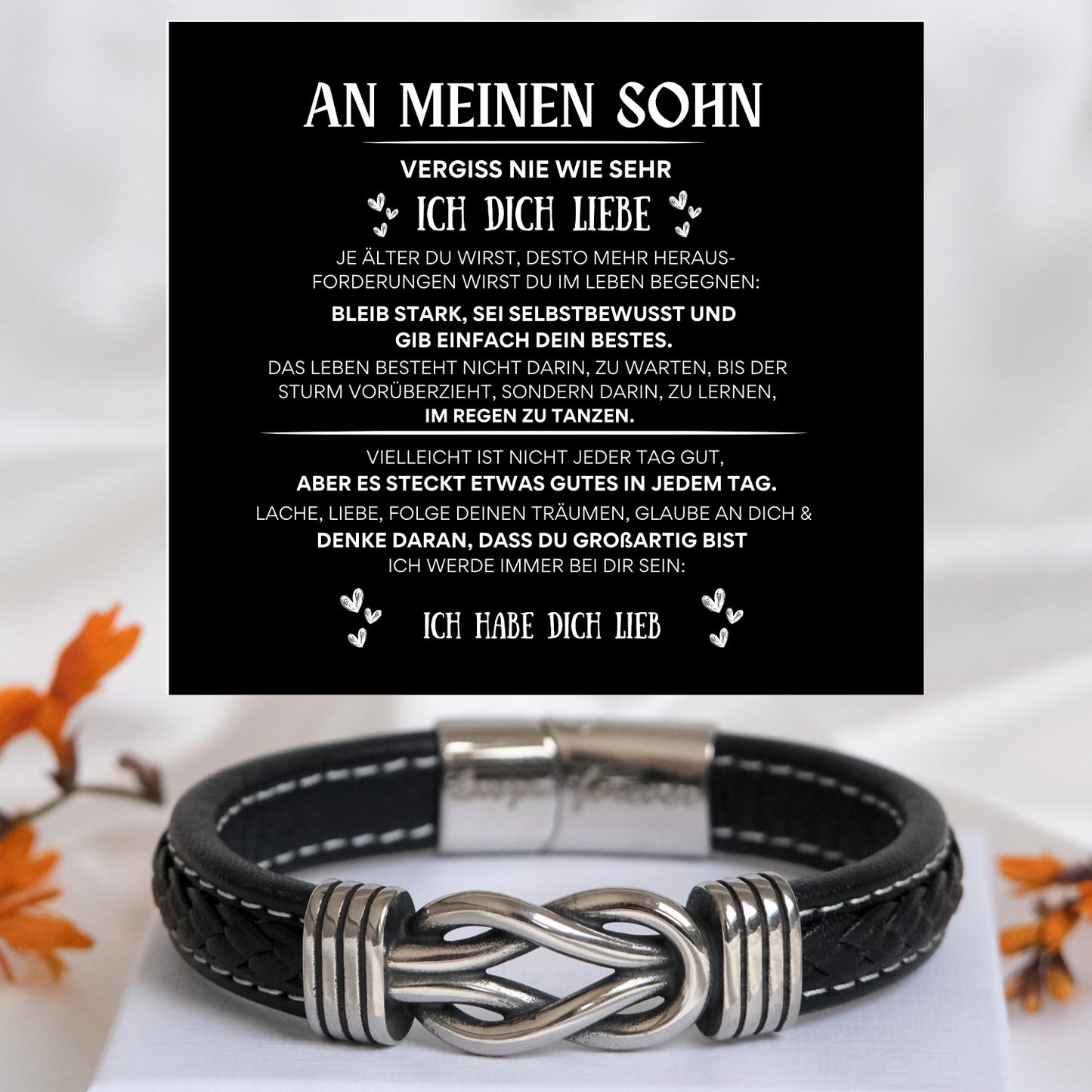 Für meinen Sohn - Infinity-Armband - B2-T61-BLACK