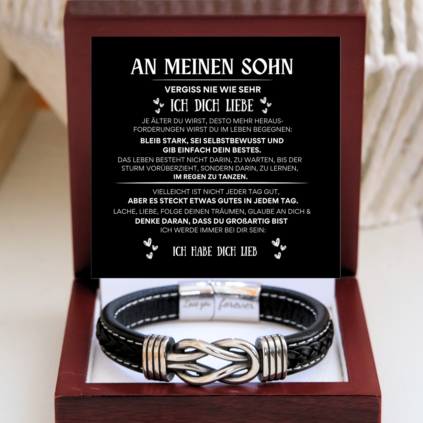 Für meinen Sohn - Infinity-Armband - B2-T61-BLACK