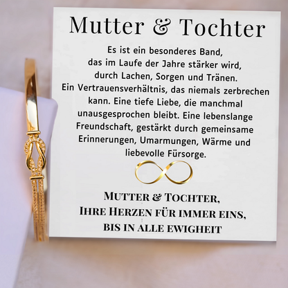 Mutter & Tochter – Immer in meinem Herzen – Liebesknoten-Bangle-Armband - B20-T177