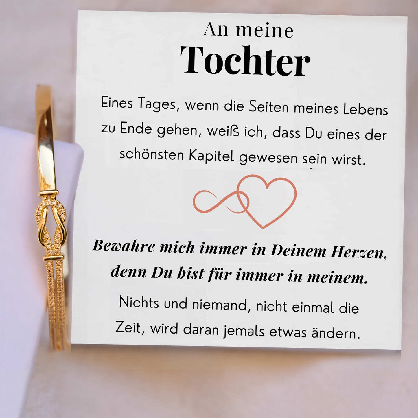 Mutter & Tochter – Liebesknoten-Bangle-Armband - B20-T178