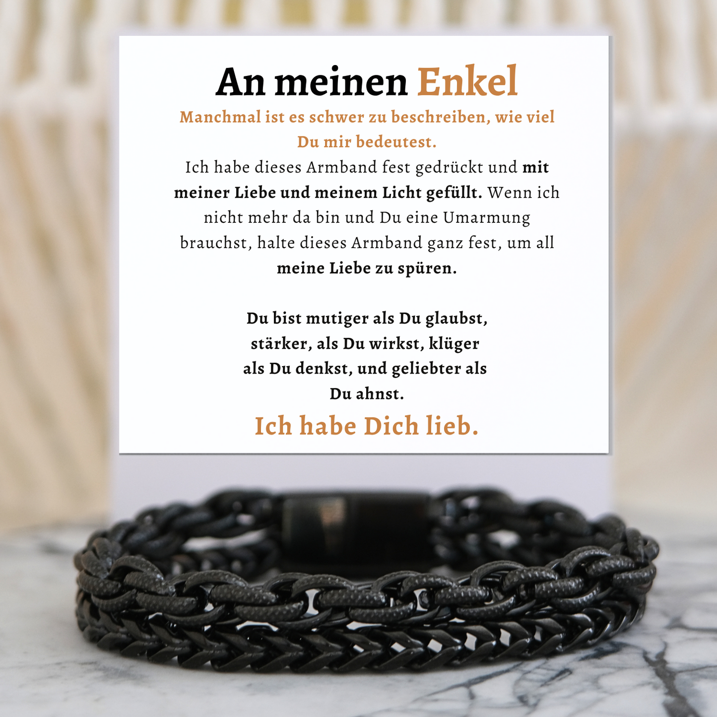 Für meinen Enkel – Armband mit Doppelkette - B23-T50