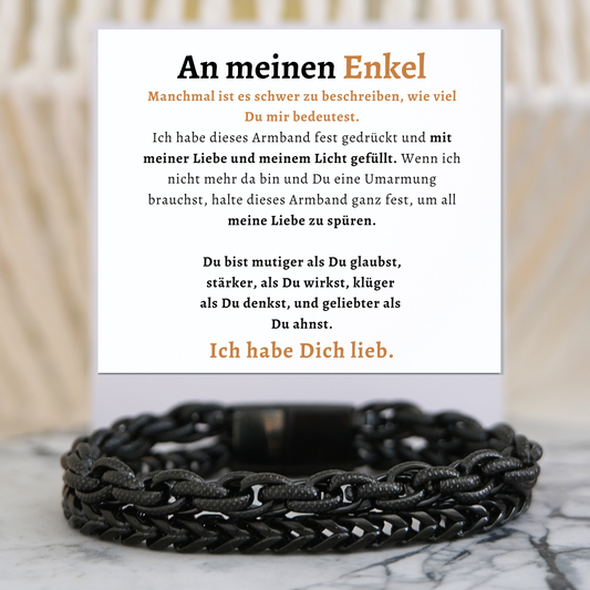 Für meinen Enkel – Armband mit Doppelkette - B23-T50