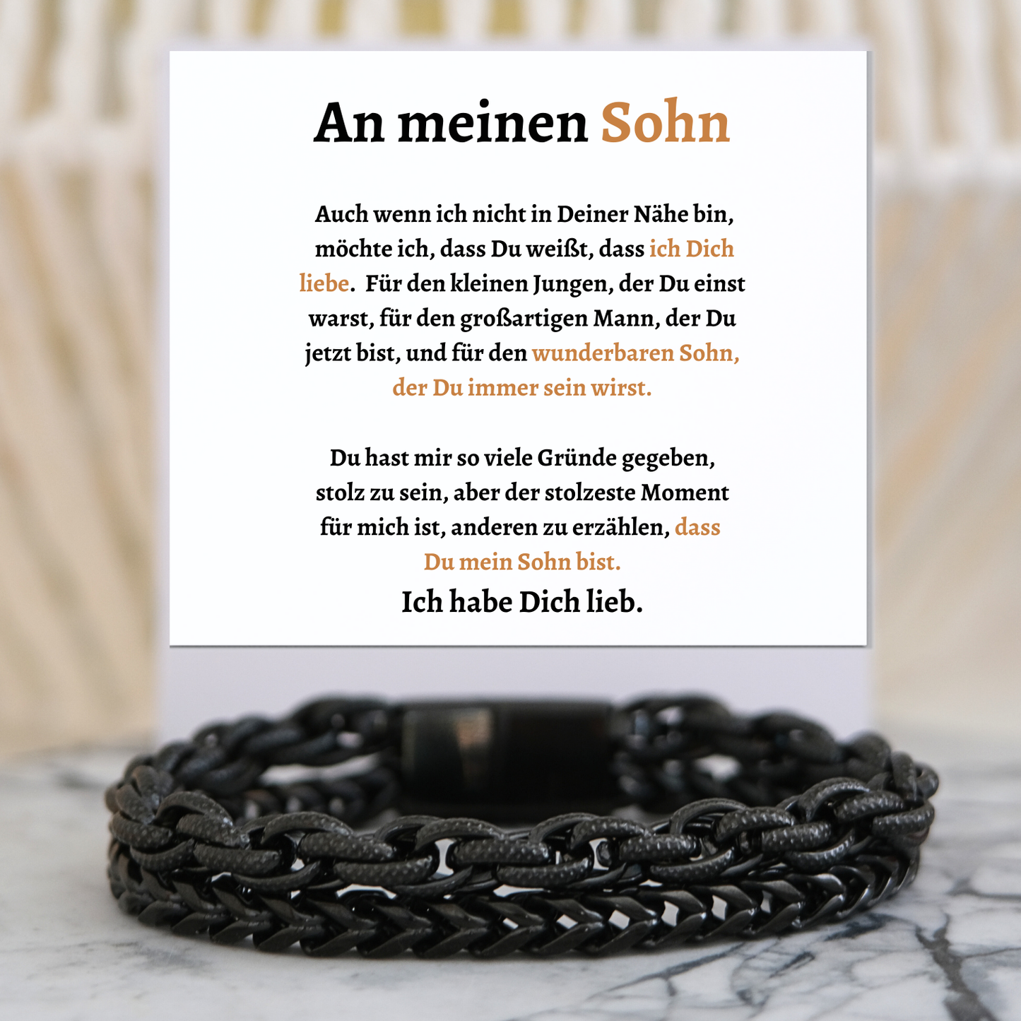 Für meinen Sohn - Armband Doppelkette - B23-T53