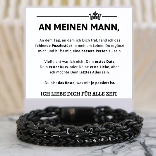 Für meinen Mann - Armband Doppelkette - B23-T55