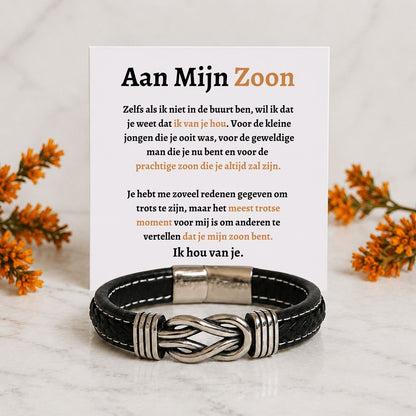 Für meinen Sohn – Infinity Armband „Der stolzeste Moment“