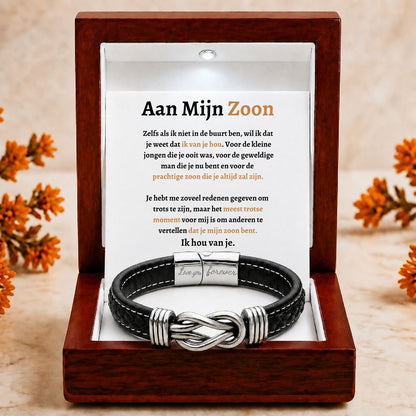 Für meinen Sohn – Infinity Armband „Der stolzeste Moment“