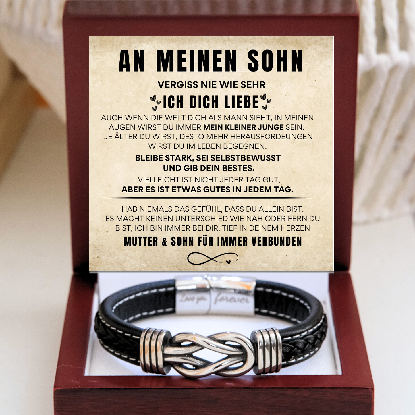 Geschenk für Sohn-Infinity-Armband - B2-T61-BEIGE