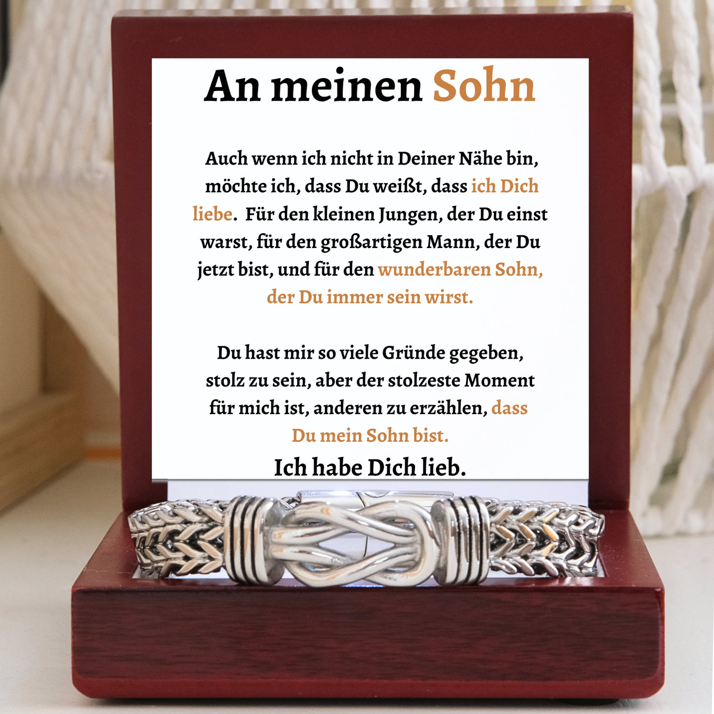 Für meinen Sohn – Deluxe Infinity-Armband  - B4-T53