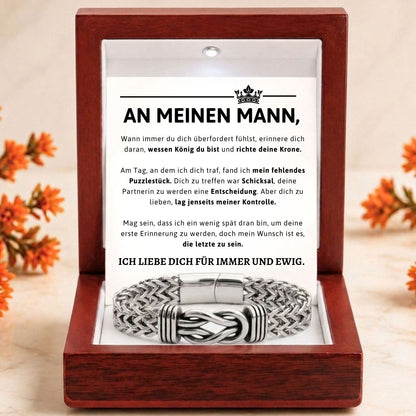 Für meinen Mann – Deluxe Infinity Armband aus Edelstahl