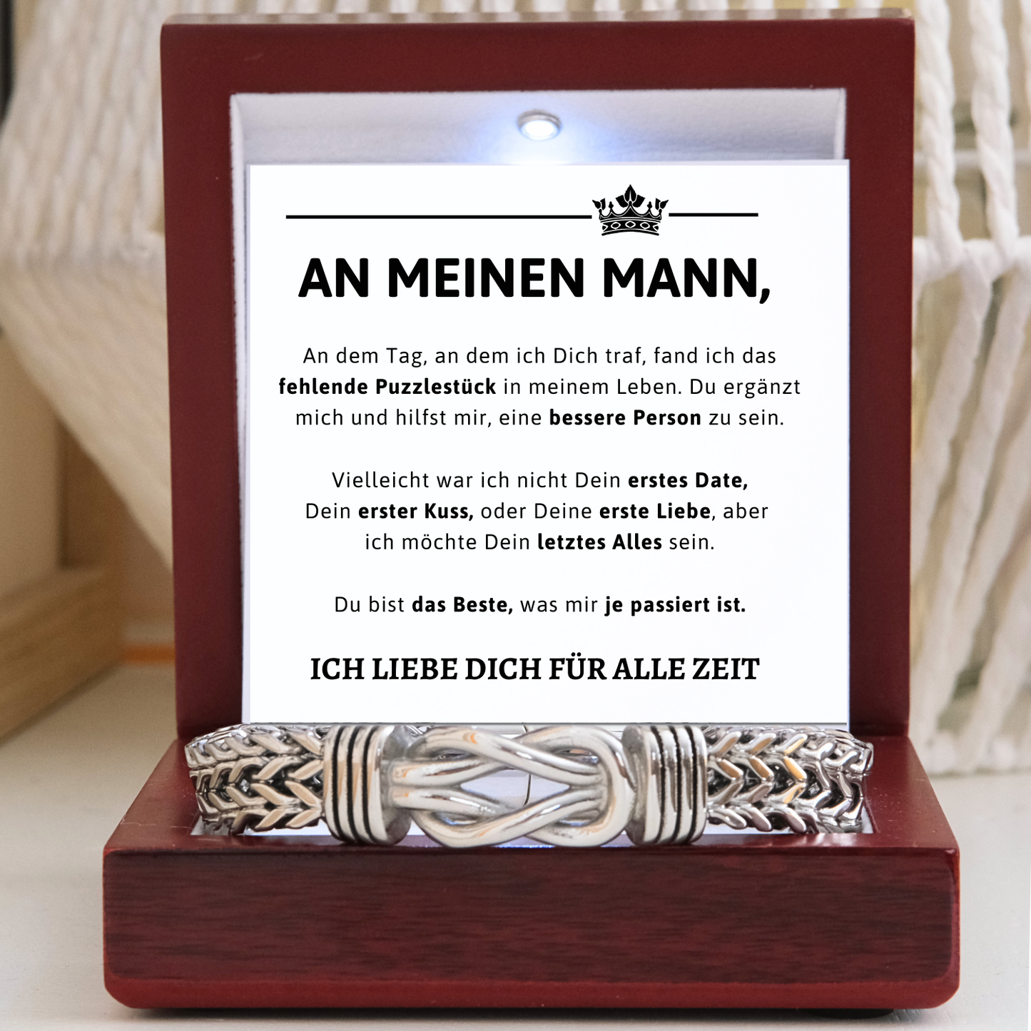 Für meinen Mann – Deluxe Infinity-Armband - B4-T55
