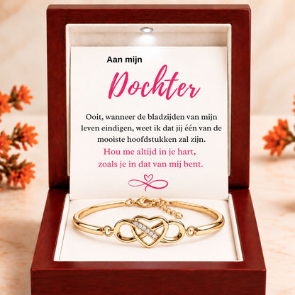 Für meine Tochter – Infinity Armband „Die schönsten Kapitel“