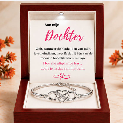 Für meine Tochter – Infinity Armband „Die schönsten Kapitel“