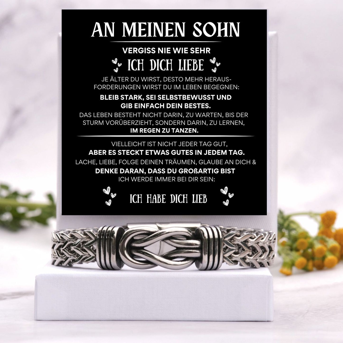 Für meinen Sohn – Deluxe Infinity-Armband - B4-T61 Black