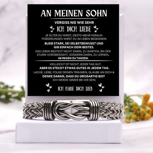 Für meinen Sohn – Deluxe Infinity-Armband - B4-T61 Black