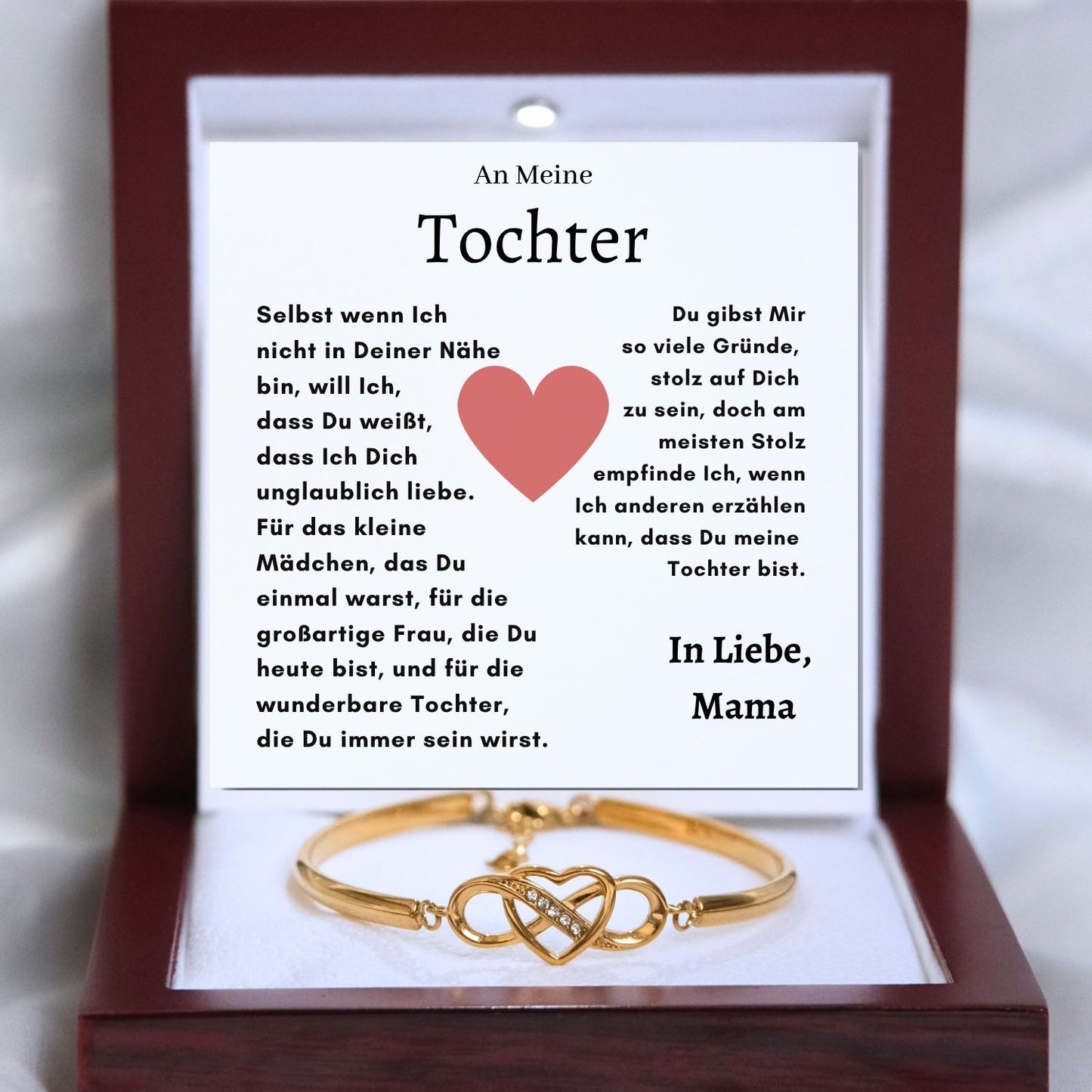 An meine Tochter  - Armband Infinity- B5-T2