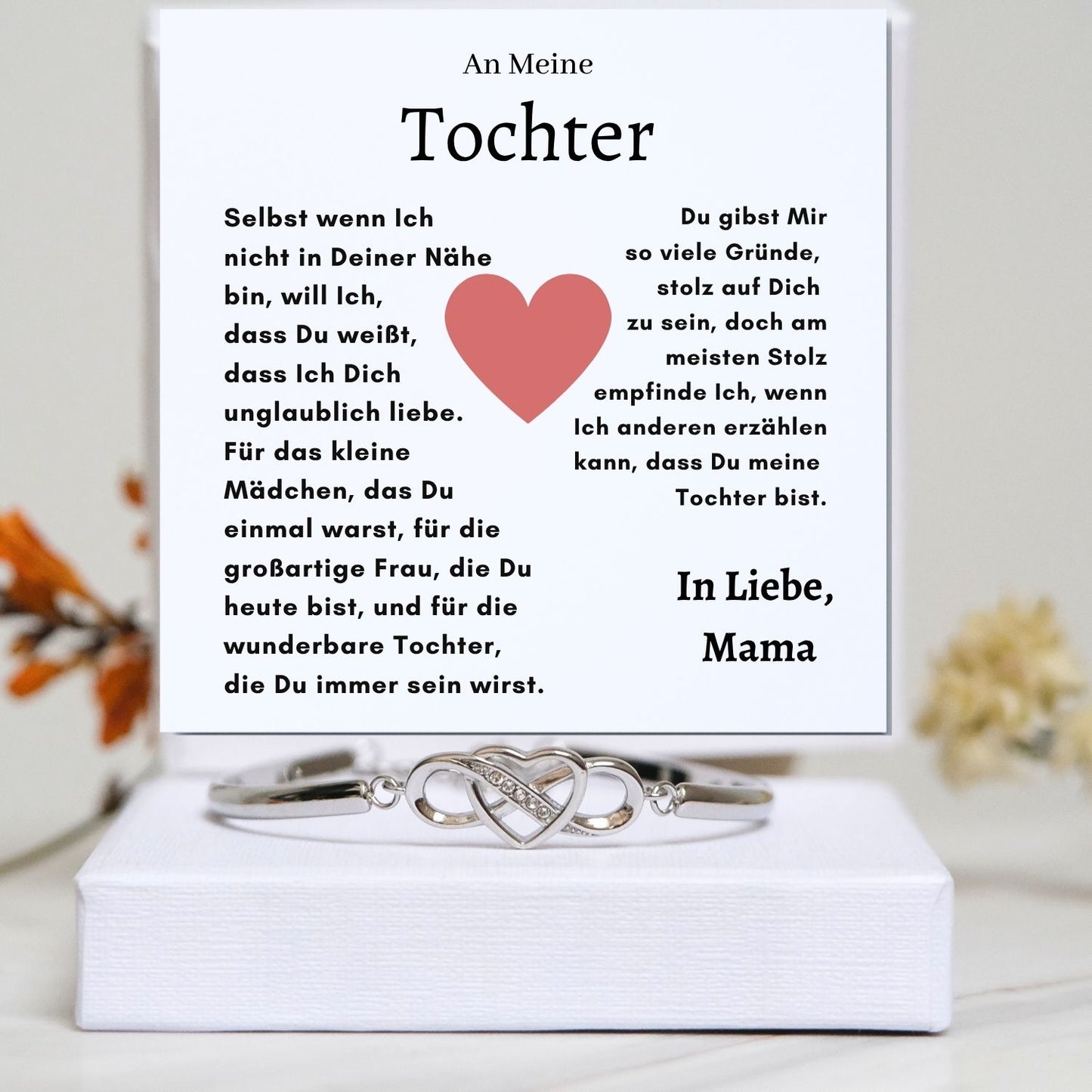 An meine Tochter  - Armband Infinity- B5-T2