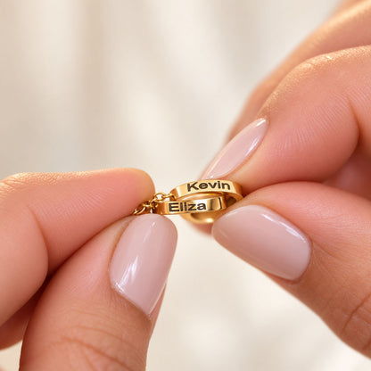 Ewige Rose Box – Personalisierte Kette mit Gravur & echte Rose