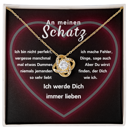 An meinen Schatz - Liefdesknoop Halsketting - L1-T12