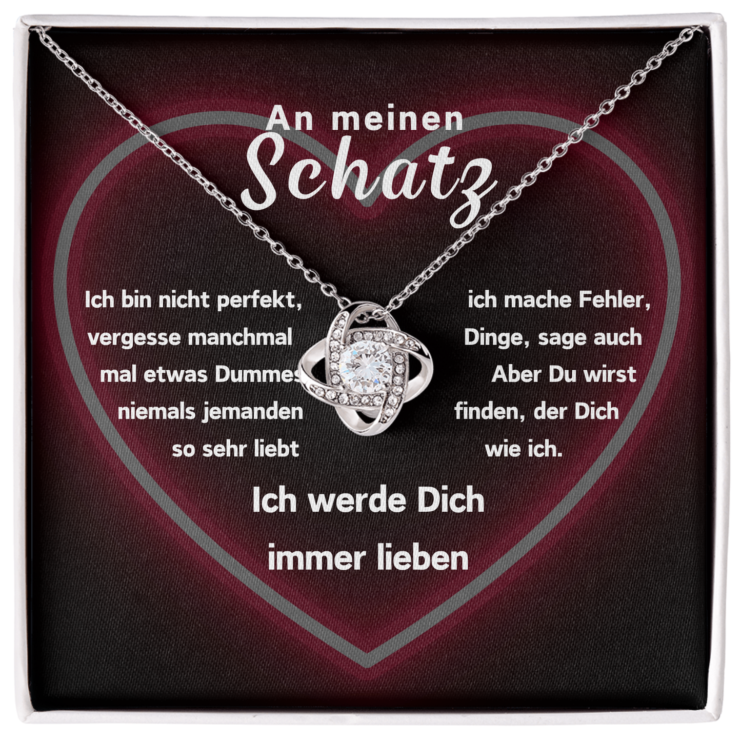 An meinen Schatz - Liefdesknoop Halsketting - L1-T12