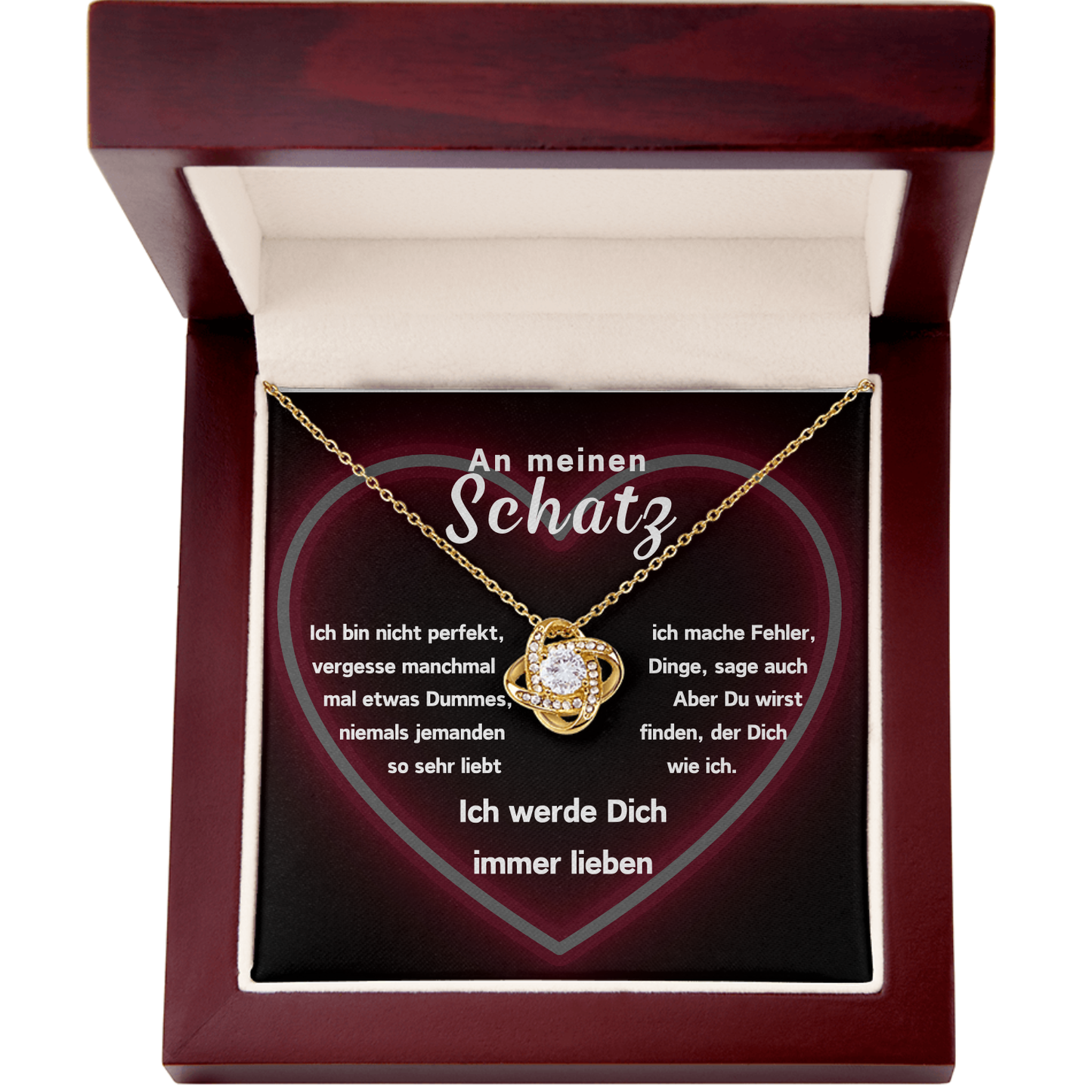 An meinen Schatz - Liefdesknoop Halsketting - L1-T12