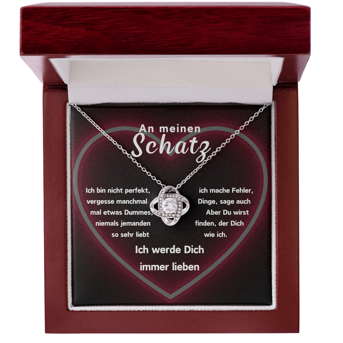 An meinen Schatz - Liefdesknoop Halsketting - L1-T12