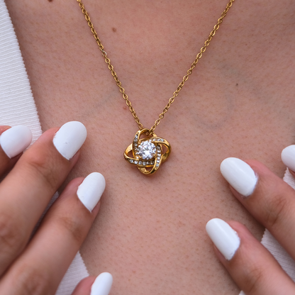 An Meine Mama  - Liefdesknoop Halsketting - L1-T77