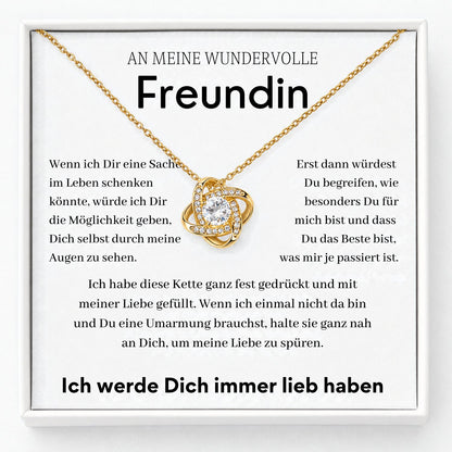 Für meine wunderschöne Freundin – Liebesknoten Halskette
