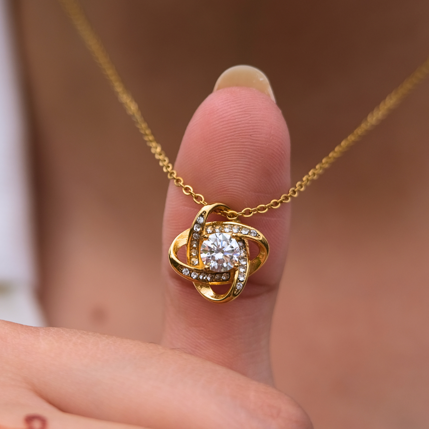 An Meine Mama  - Liefdesknoop Halsketting - L1-T77