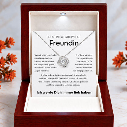 Für meine wunderschöne Freundin – Liebesknoten Halskette