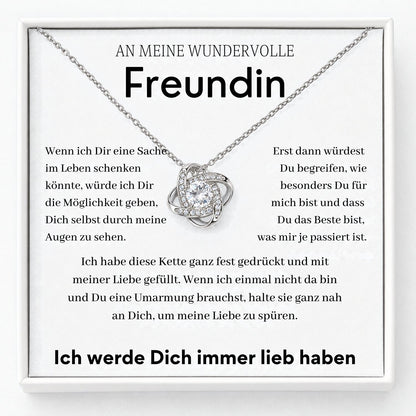 Für meine wunderschöne Freundin – Liebesknoten Halskette
