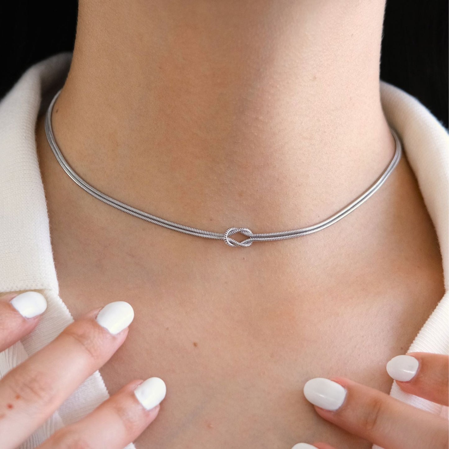 Herzknopf-Halskette-L19