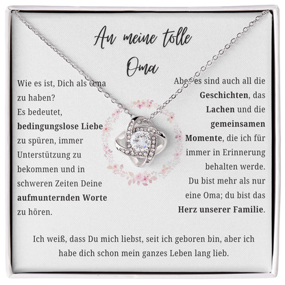 An meine Oma - Liebesknoten-Halskette - L1-T185