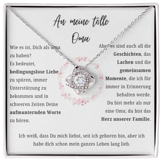 An meine Oma - Liebesknoten-Halskette - L1-T185
