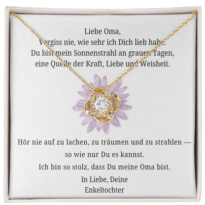 An meine Oma - Liebesknoten-Halskette  - L1-T186