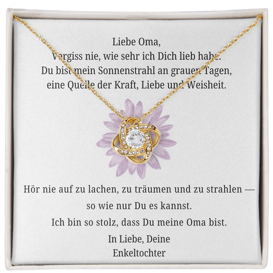An meine Oma - Liebesknoten-Halskette  - L1-T186