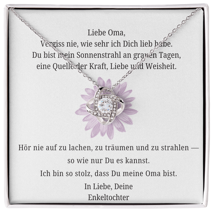 An meine Oma - Liebesknoten-Halskette  - L1-T186
