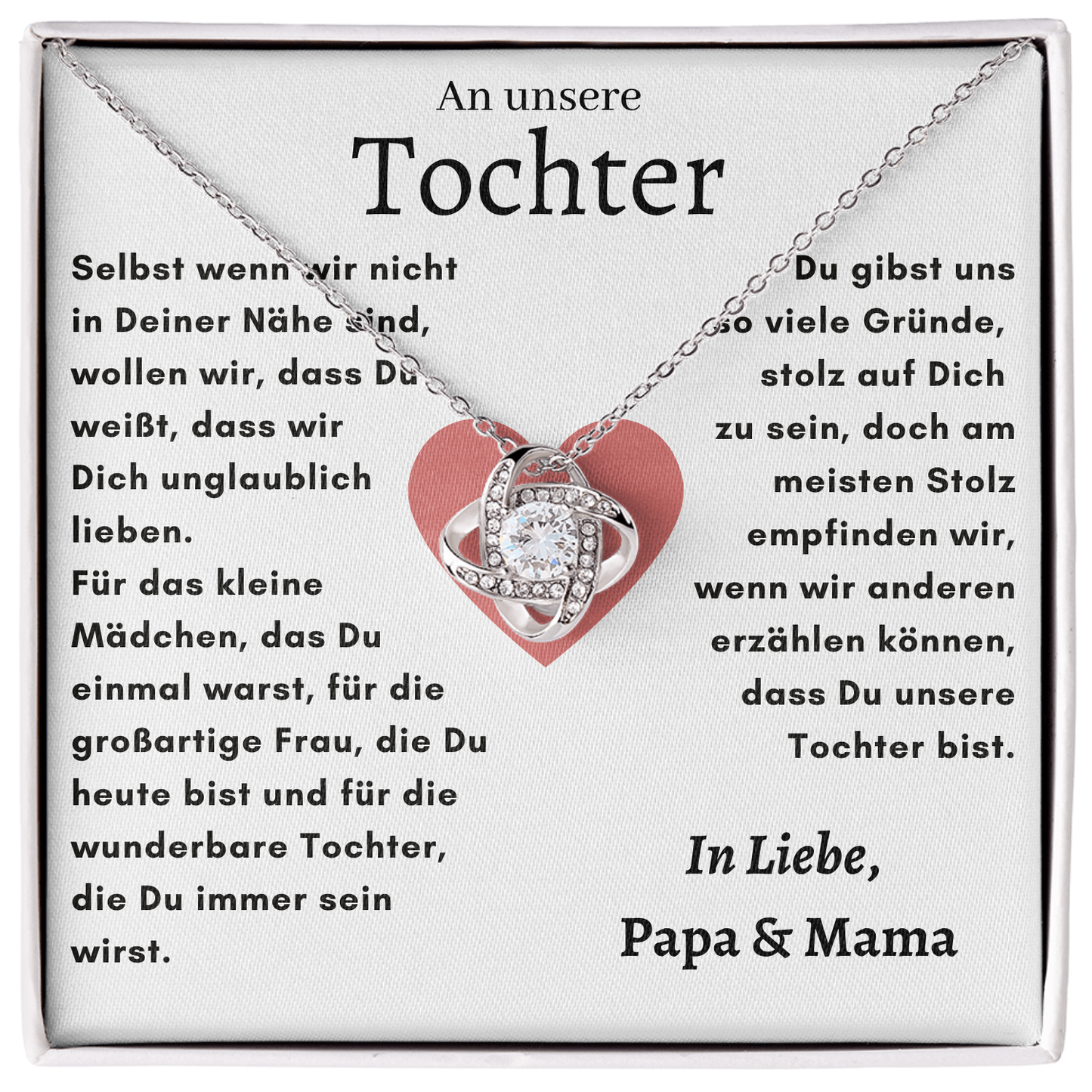 An unsere Tochter- In liebe, Papa & Mama- L1-T39