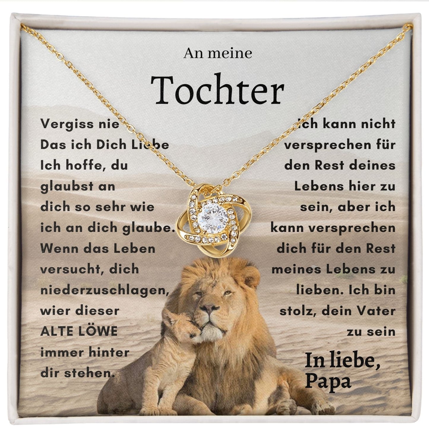 Liebesknoten Halskette für Tochter - Ein Geschenk von Papa