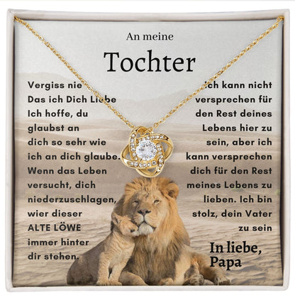 Liebesknoten Halskette für Tochter - Ein Geschenk von Papa