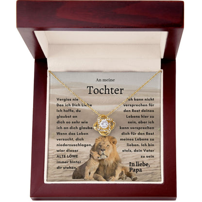 Liebesknoten Halskette für Tochter - Ein Geschenk von Papa