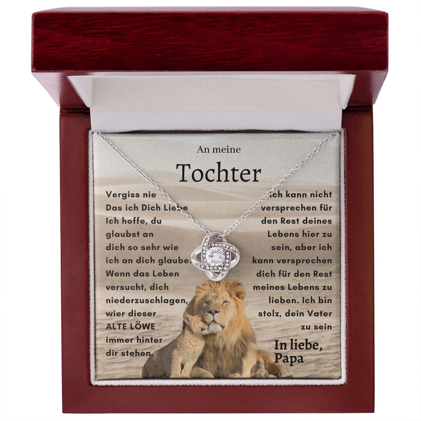 Liebesknoten Halskette für Tochter - Ein Geschenk von Papa