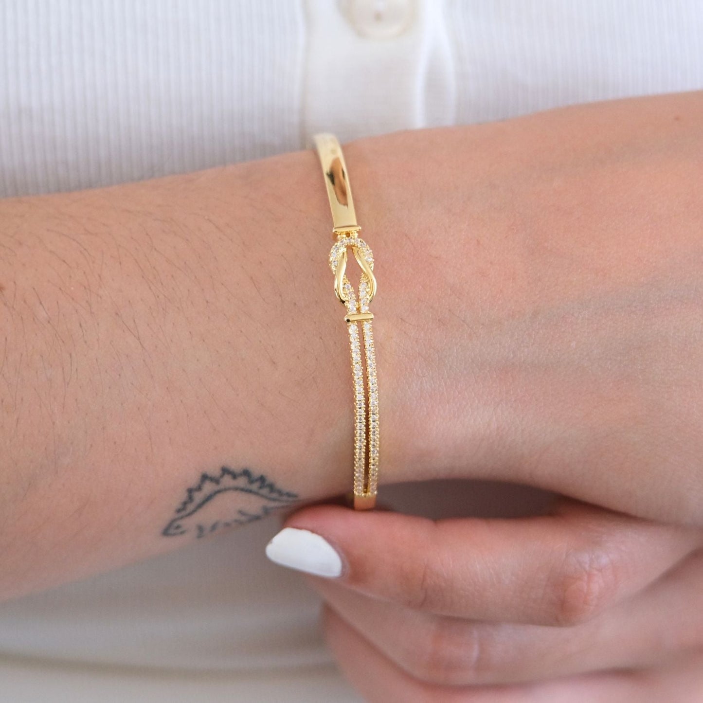 Mutter & Tochter – Immer in meinem Herzen – Liebesknoten-Bangle-Armband - B20-T177