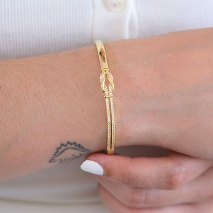 Mutter & Tochter – Liebesknoten-Bangle-Armband - B20-T178