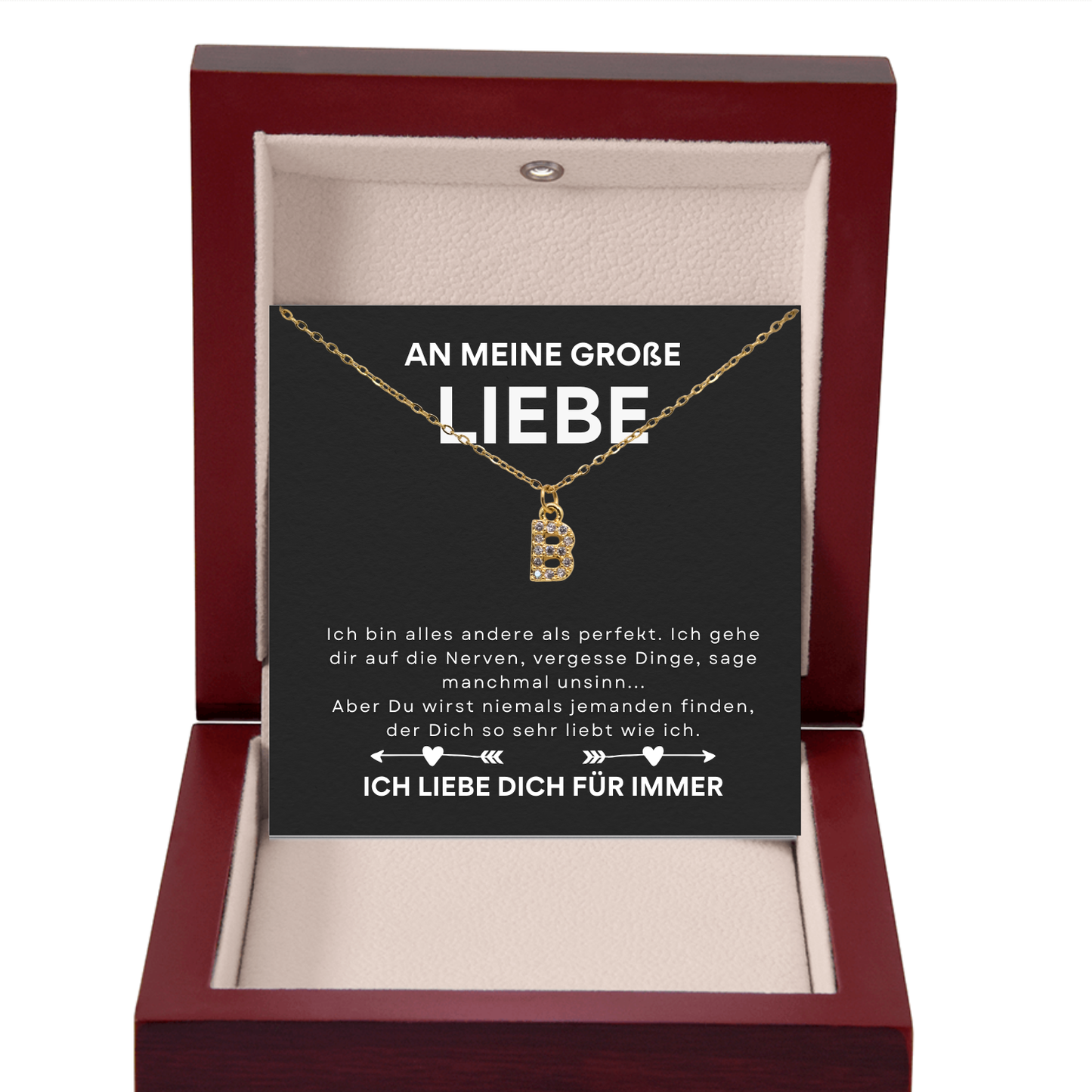 Initialen-Kette - An meine große Liebe - L25-T11