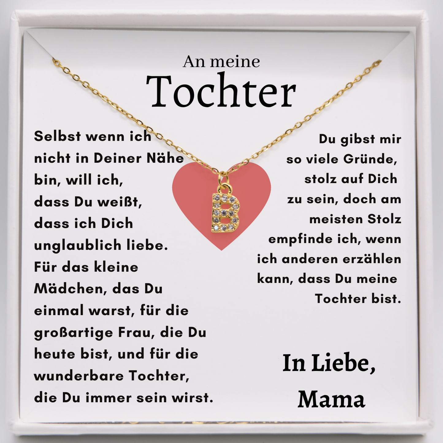 Initialen-Halskette für Tochter - L25-T2