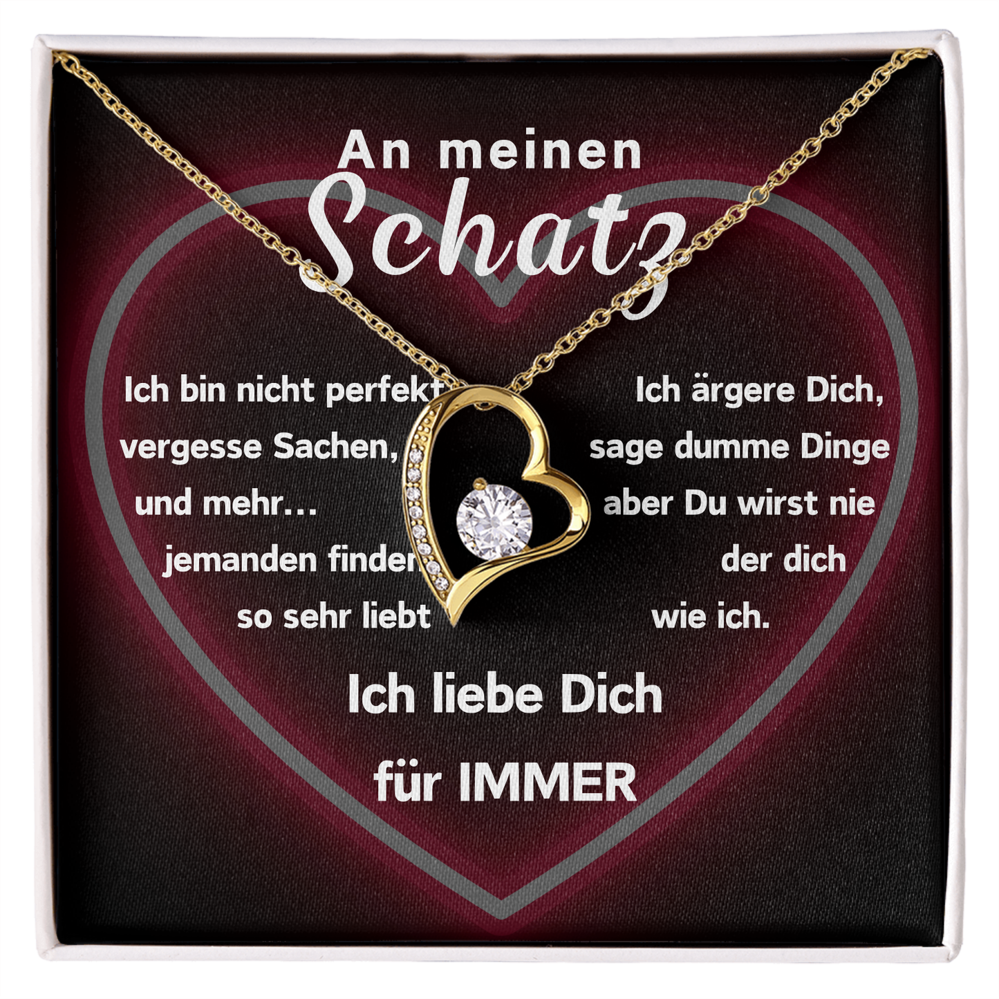 Ausführung Herz Halskette - AN MEINEN SCHATZ- L2-T12-NEW