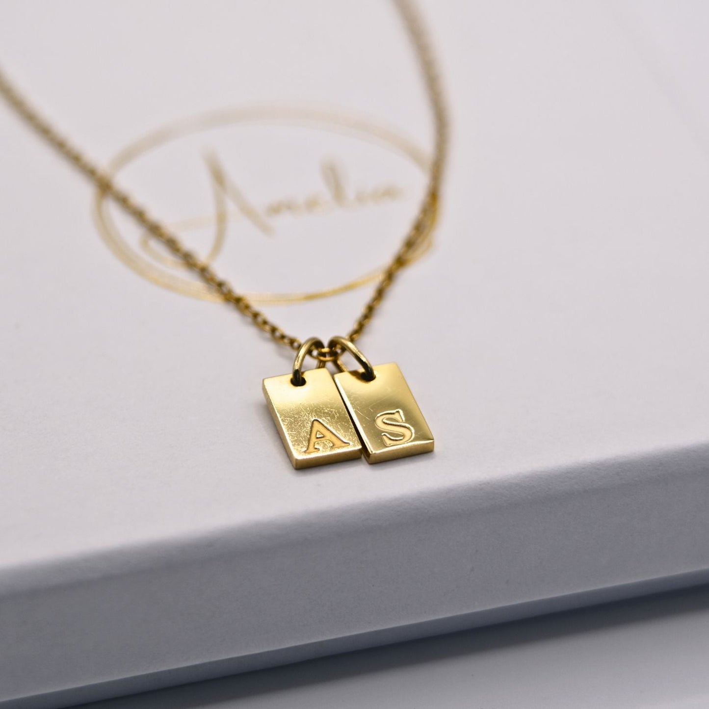 Initialen-Halskette – An meinen Schatz -  L24-T105