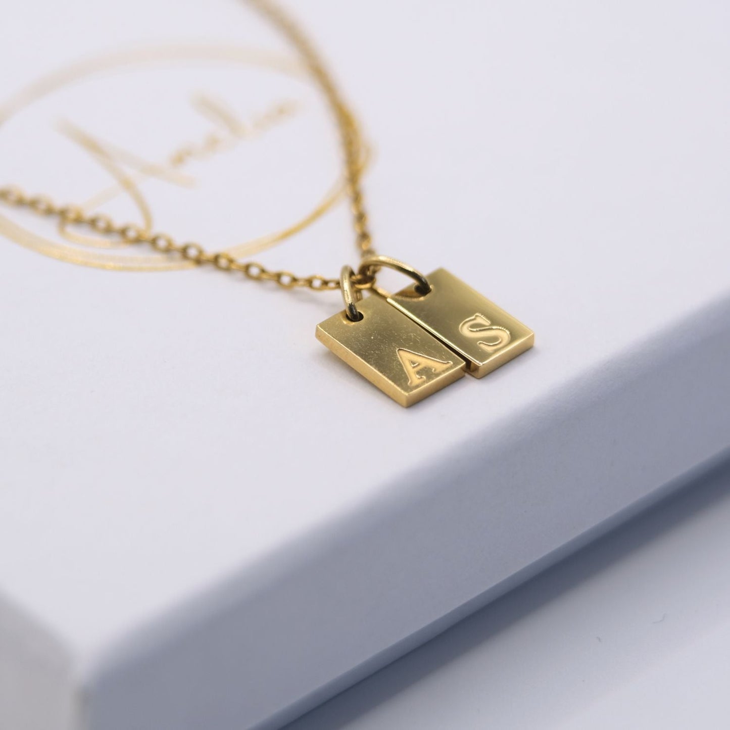 Initialen-Halskette – An meinen Schatz -  L24-T105