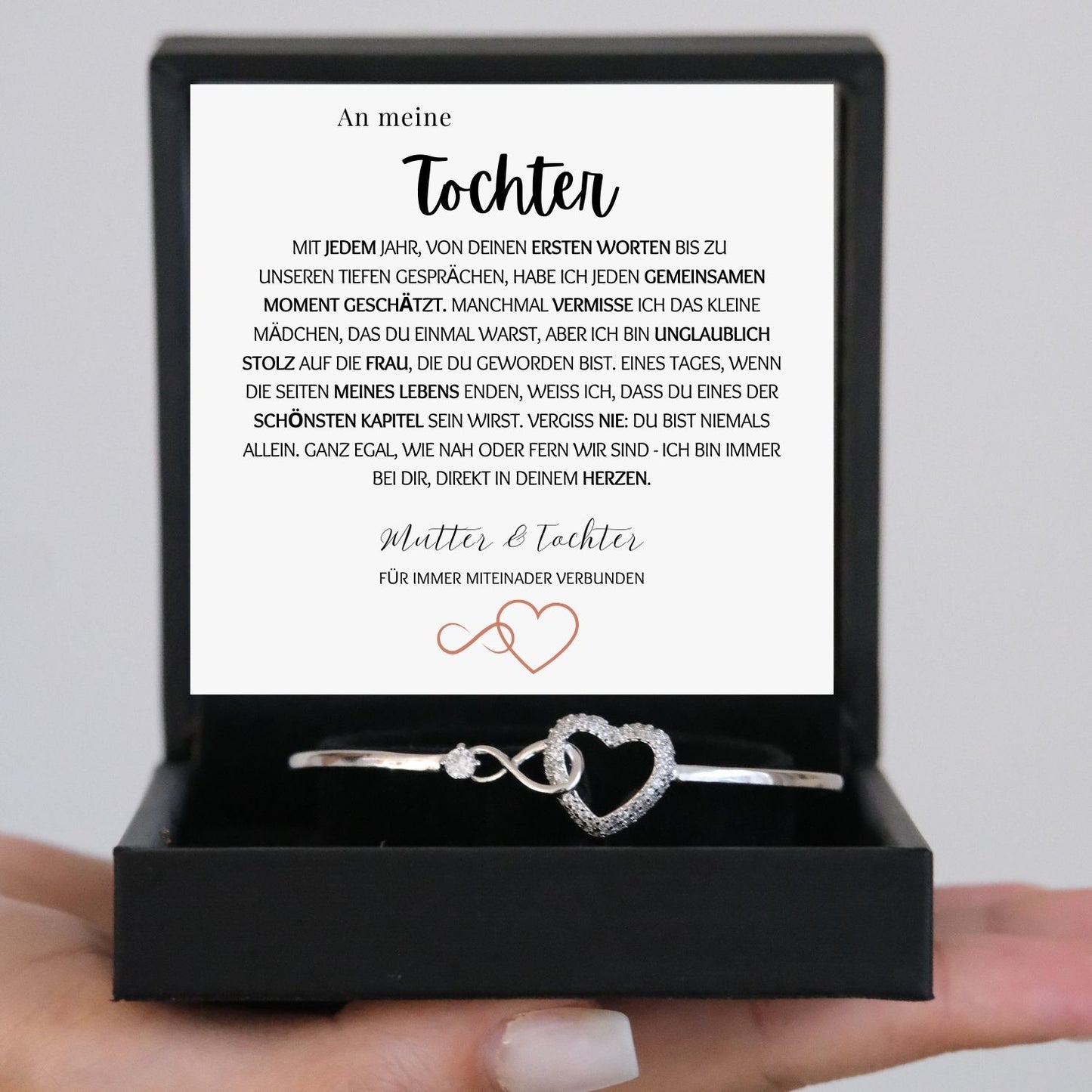 Infinity-Liebe-Armband für Tochter-Ein Geschenk von Mama – B10-T178-v1